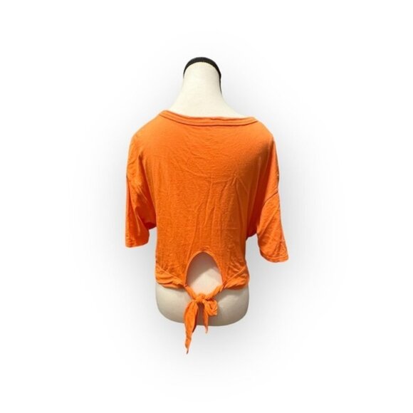 Women’s aerie Wrap Waist Orange Crop Top XL - Picture 4 of 5